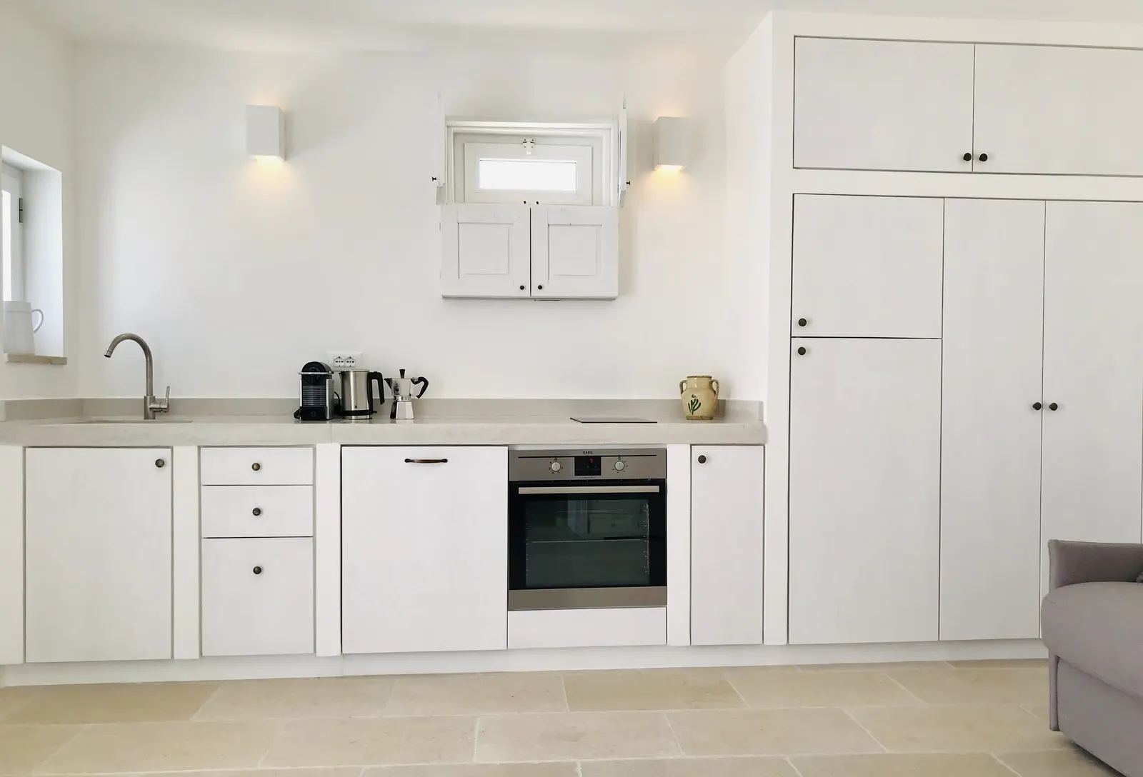 Designer kitchen with oven and storage