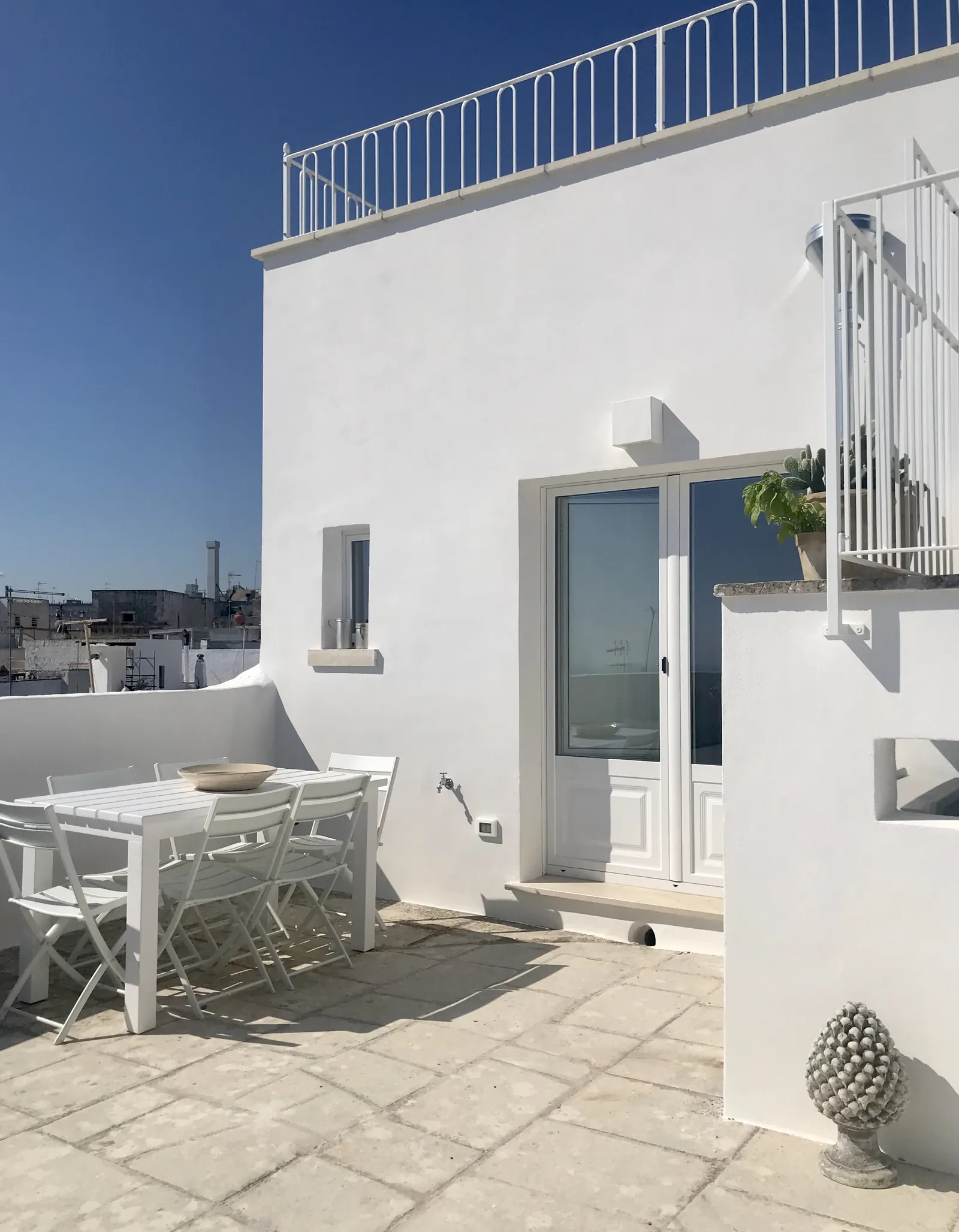 Lower terrace with dining table