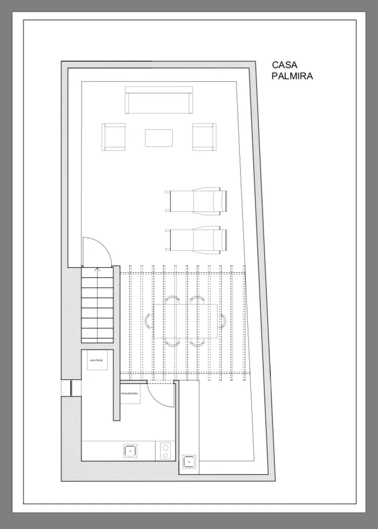 Floor plan of the rooftop terrace